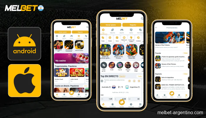 Resumen de la app móvil de Melbet Argentina para apostar