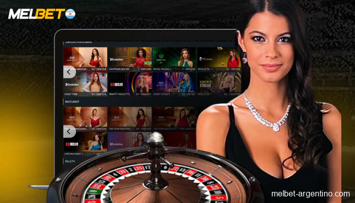 Juegos de casino en vivo con crupieres reales en Melbet
