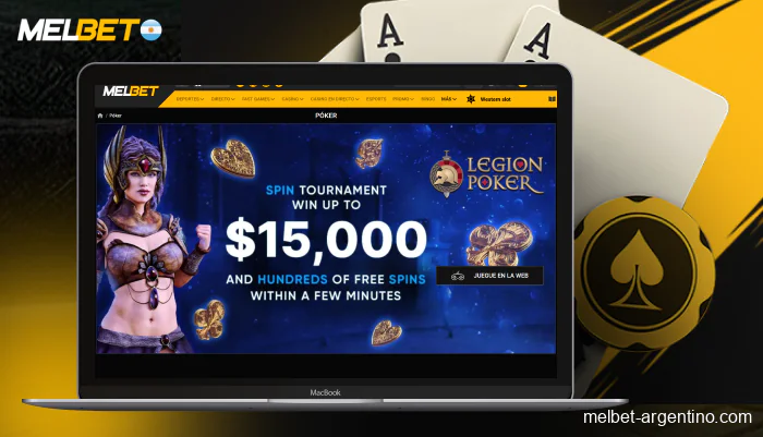 Juegos y torneos de póker en el casino Melbet