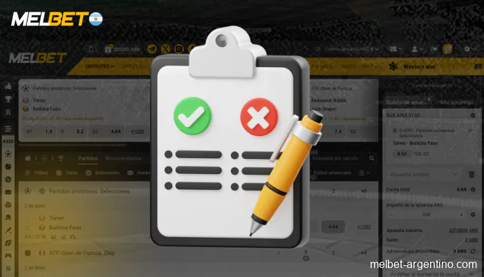 Pros y contras de usar Melbet en Argentina